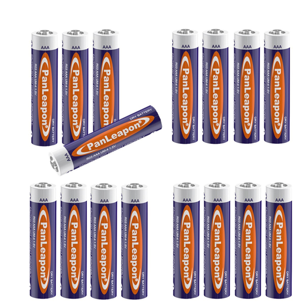 16节AAA电池1.5v碳锌AAA电池，适用于家用电器小型设备-9