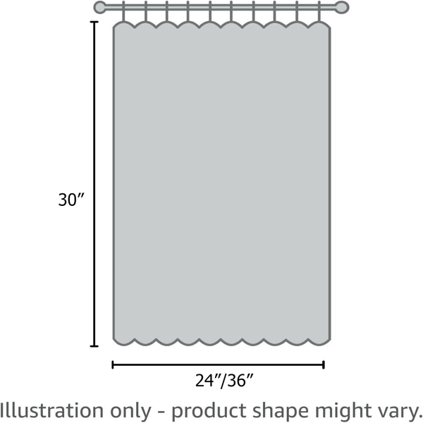 2片厨房用扇形半遮光窗帘-7