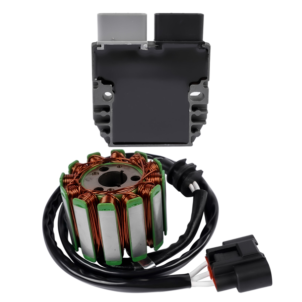 定子线圈和稳压整流器 Stator and Regulator Rectifier Fits for Yamaha YZF R1 2004-2008 YZ1 2006-2014 FZS1 FZ8 2D1-81410-10-00 1D7-81960-01-00-2
