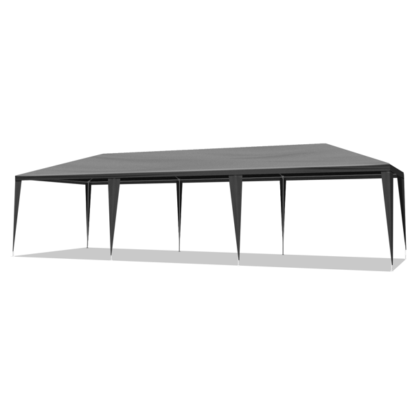 10X30ft 黑色 8围 仿折叠棚 2门6窗 钢管喷塑 PE布-1