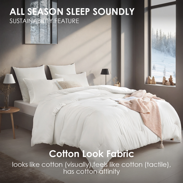 四季大码白色胖被，冬季雪天卧室酒店被子，保暖蓬松被芯，北欧波西米亚风格，圣诞节礼物-4