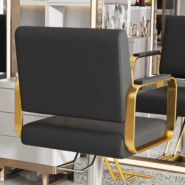 液压沙龙椅 - 360° 旋转理发师造型师椅带泵，不可倾斜美发椅，适用于美发沙龙、纹身和美容水疗（专业造型师设备）-7