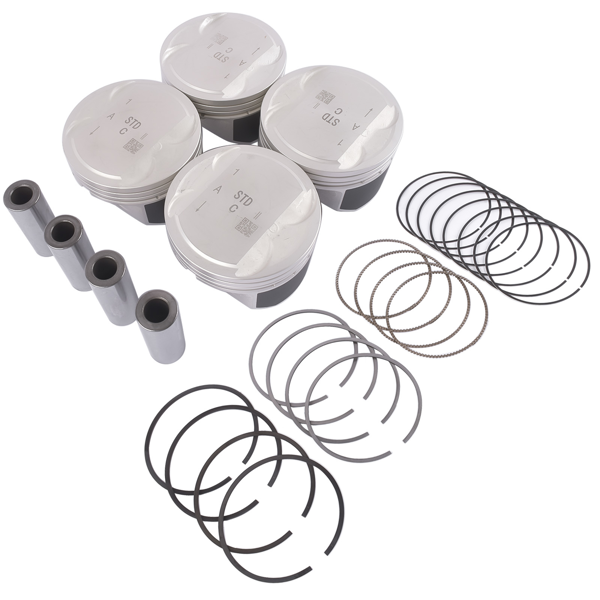 活塞套装 Engine Piston & Ring Set For Hyundai Sonata Tucson Kia Santa Fe Kia Optima Sportage G4KD 2.0L L4 GAS DOHC 2005-2012 234102G000, 230402G200-7