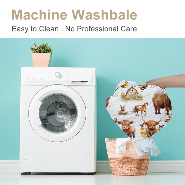 直销组合（床笠+枕套三件套侧边印花）小牛鸭子 美国小号（temu仅可自提）-7