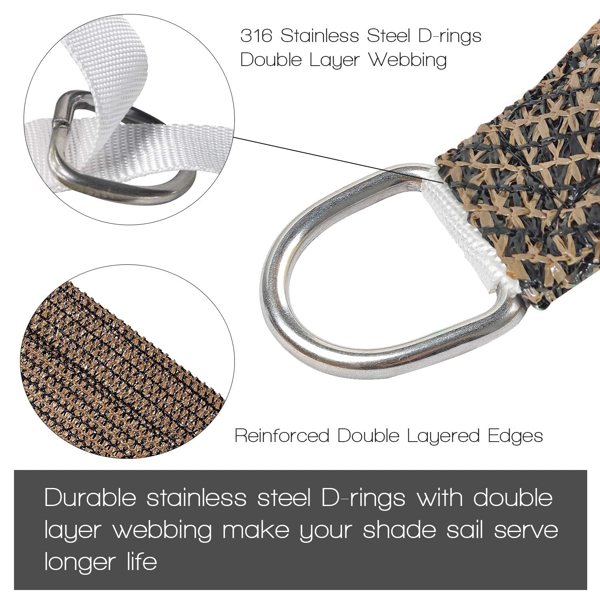 13'X20' 摩卡色HDPE遮阳帆-3