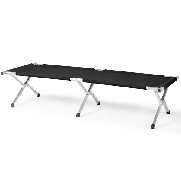 75in  黑色 户外行军床 铝床面支架 铁交叉脚 长方形 125kg-3