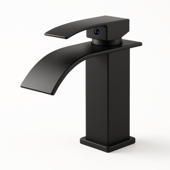 单柄浴室水龙头卫生间水龙头不锈钢单孔TP，哑光黑色【周末不发货，TK/TEMU订单仅支持自提】