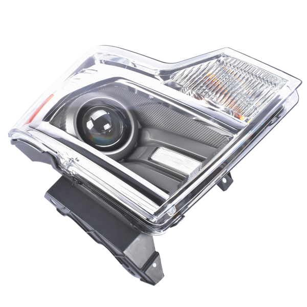 汽车大灯 Left Side HID/Xenon Chrome Projector Headlight Replacement for 2013-2014 Ford F-150 DL3Z13008AC FO2518120-4