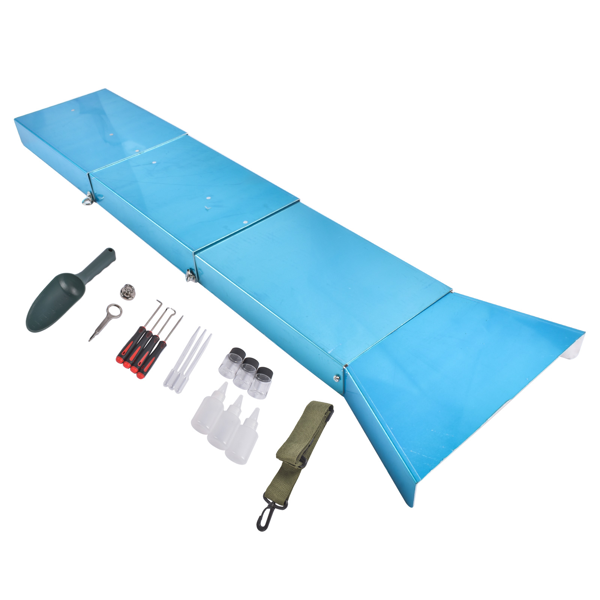 20件铝槽套装 20x Portable Aluminum Alloy Mining Equipment+Magnifying Glass Tweezers & Shovel-6