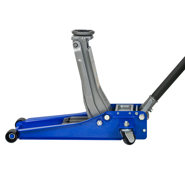 3T重型水平双泵地面千斤顶（无脚踏）,钢制赛车地面千斤顶,双活塞快速提升泵,3吨（6600磅）容量，蓝色&银色-6