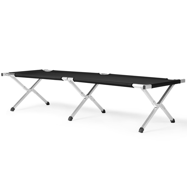 75in  黑色 户外行军床 铝床面支架 铁交叉脚 长方形 125kg-4