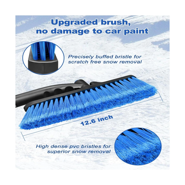 可拆卸式汽车雪铲冰铲可扩展式除尘清洁刷-7