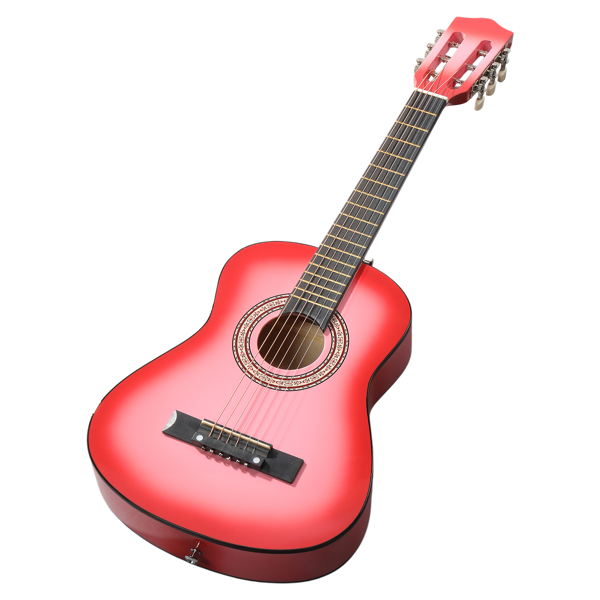 30寸 圆桶 椴木 原声 民谣吉他 罩光粉-8