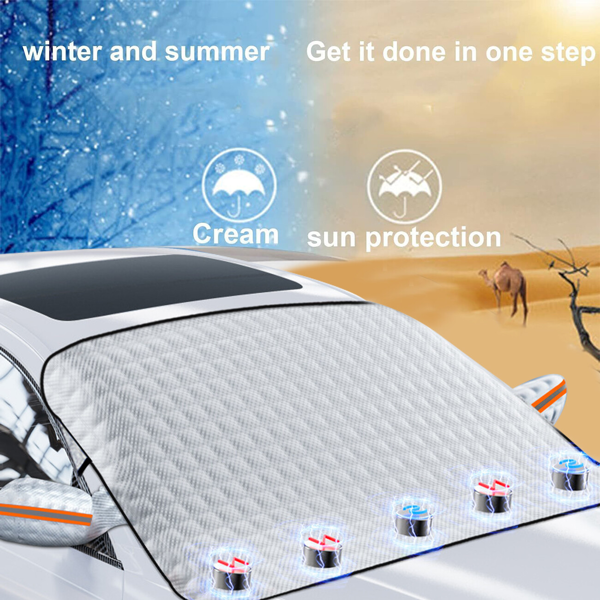 汽车挡风玻璃罩磁性挡风玻璃雪罩汽车前窗遮阳板-9