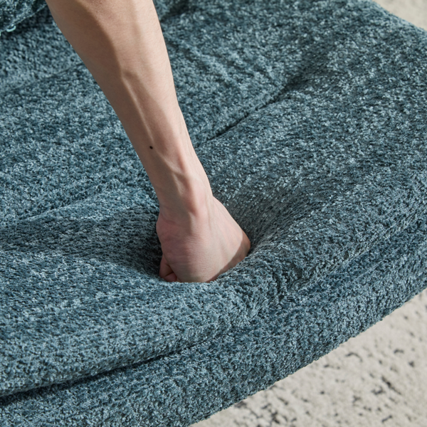 翻转式后背内置动态气囊腰靠十字交叉腿办公椅，宽座办公桌椅带翻转扶手与轮子，现代家用办公室梳妆台深绿色十字交叉腿椅-16