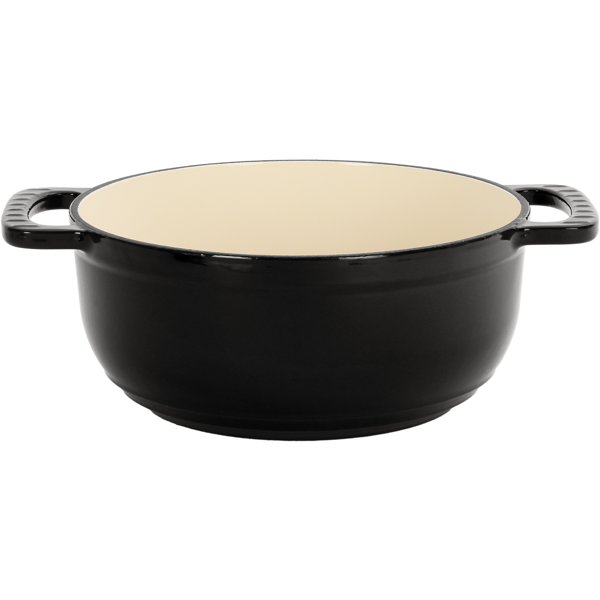 铸铁 7.5QT 烹饪锅具 纯黑色 含两个硅胶手套 珐琅锅-3