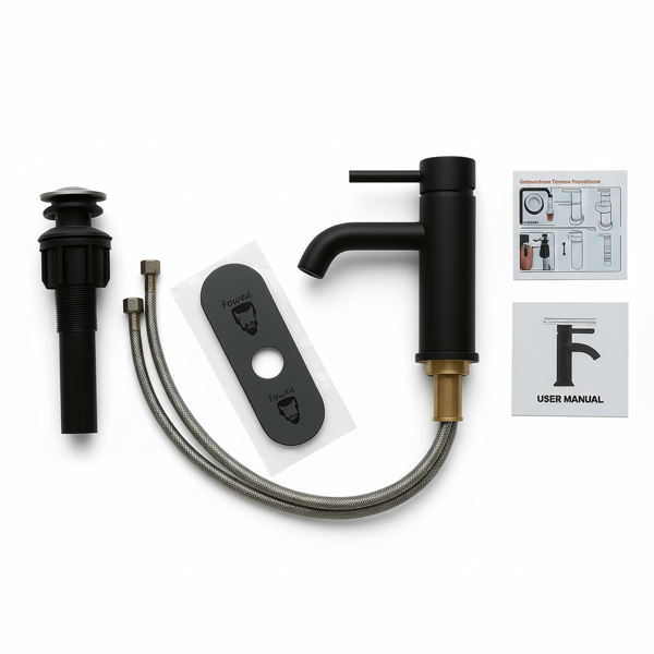 单柄浴室水龙头卫生间水龙头不锈钢单孔T10，哑光黑色【周末不发货，TK/TEMU订单仅支持自提】-10