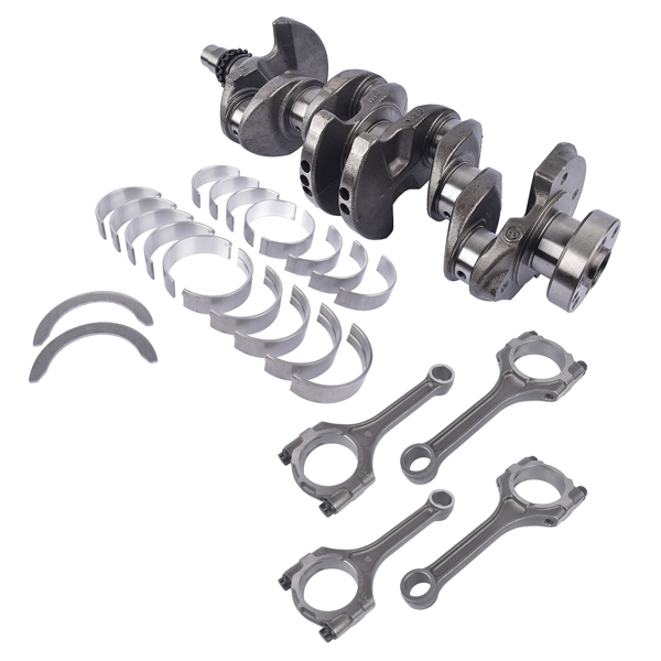 曲轴套装 Crankshaft with 4x Connecting Rod & Rod Bearing Kit Fit for Hyundai Accent 1.6L 2012-2017-2
