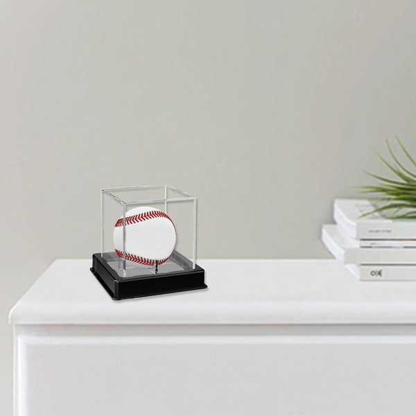 亚克力高档80*80*80透明棒球展示盒黑底座【透明+黑底托】1个-8