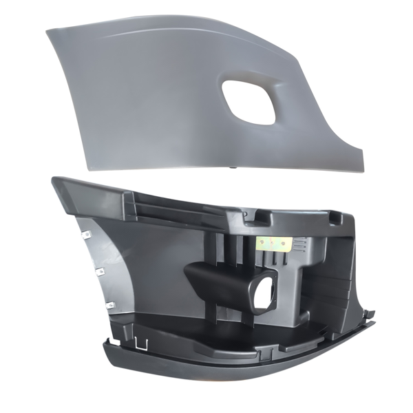 角保险杠和盖板 Front Right Bumper End Cap + Reinforcement with Hole Fit for Freightliner Cascadia-4