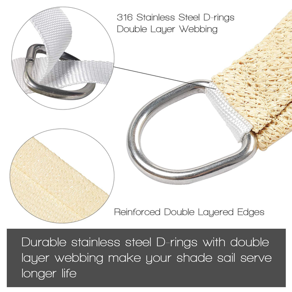 10'X10'米白色HDPE遮阳帆-3