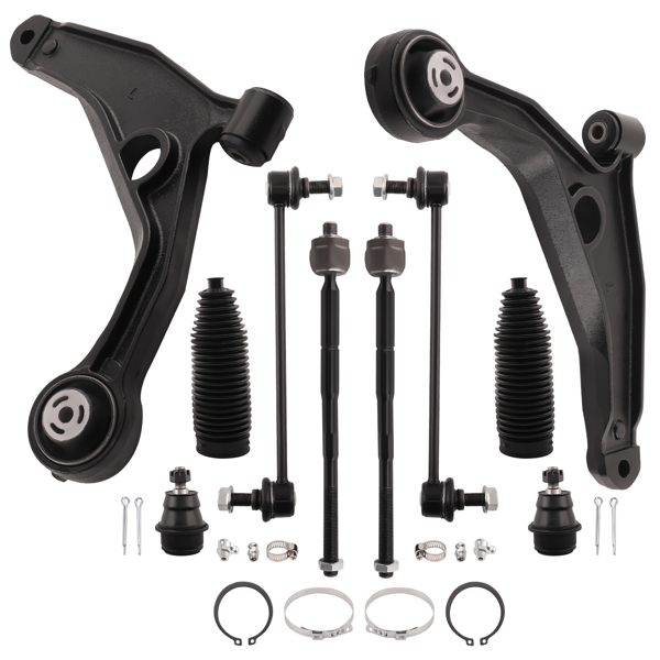 12件式前悬挂下控制臂球头拉杆防倾杆套装，适用于2009-2020款道奇Journey-1
