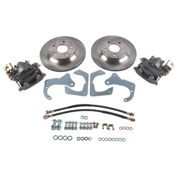 刹车盘套装 Rear Brake Disc Set for GM 7.5 Inch 10 Bolt Bolt-On Rear Brake Kit w/ E-Brake Fits over an axle with a maximum flange diameter of 6\\" O.D