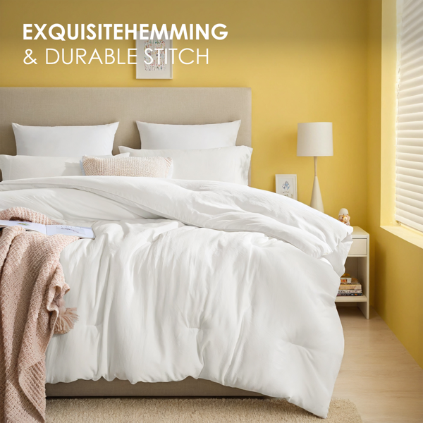 大码白色胖被，可爱温馨卧室民宿酒店使用，单人双人床使用，简约冬季被芯春秋被，圣诞节礼物-5