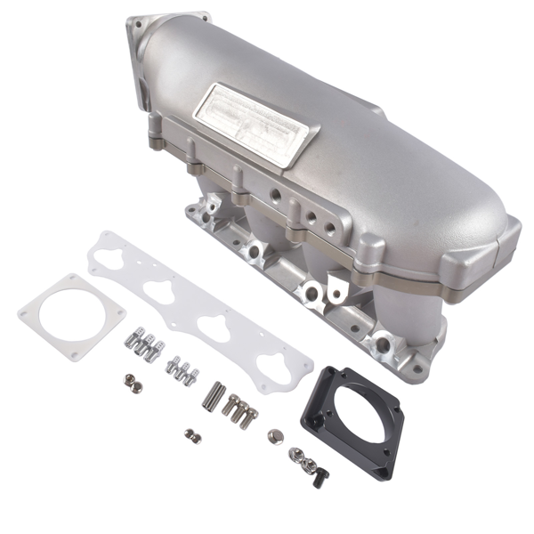 进气歧管 Silver Ultra Race Intake Manifold Kit Replacement for Honda Civic Si 2002-2005, Acura RSX Base/TypeS TSX 2.0L K20A2 K-Series-2