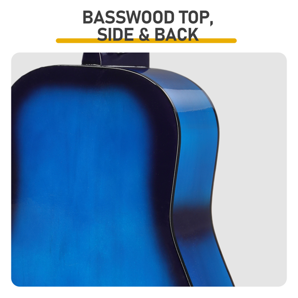 38寸 圆桶 椴木 原声 民谣吉他 罩光蓝-10