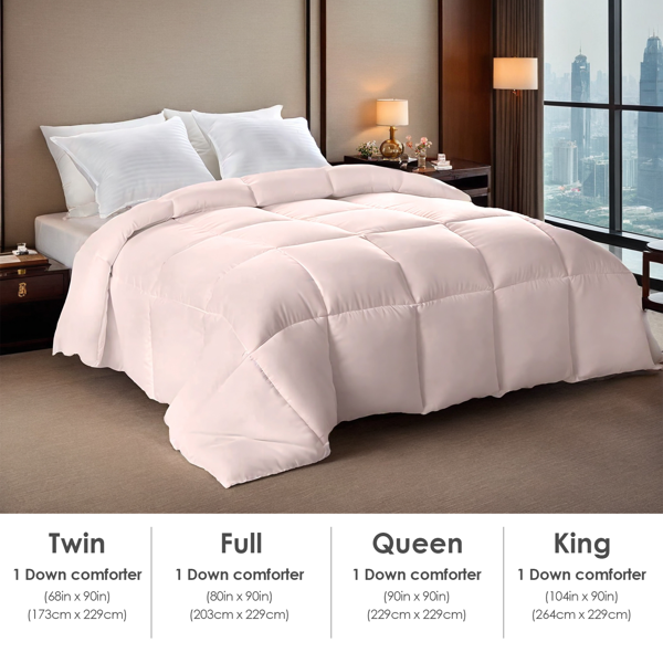 粉色超大码四季单被子，温馨卧室酒店豪华高端单人双人大床使用，超细纤维面料，可水洗机洗，圣诞节礼物-6