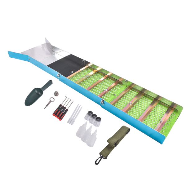 20件铝槽套装 20x Portable Aluminum Alloy Mining Equipment+Magnifying Glass Tweezers & Shovel-2