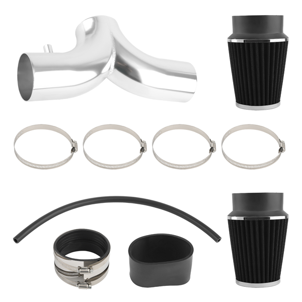 冷空气进气双进气管及滤清器套装，适用于雪佛兰科维特C5 5.7升V8发动机（2001-2004款）-1