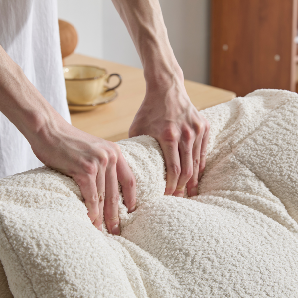 翻转式后背内置动态气囊腰靠十字交叉腿办公椅，宽座办公桌椅带翻转扶手与轮子，现代家用办公室梳妆台米色十字交叉腿椅-13