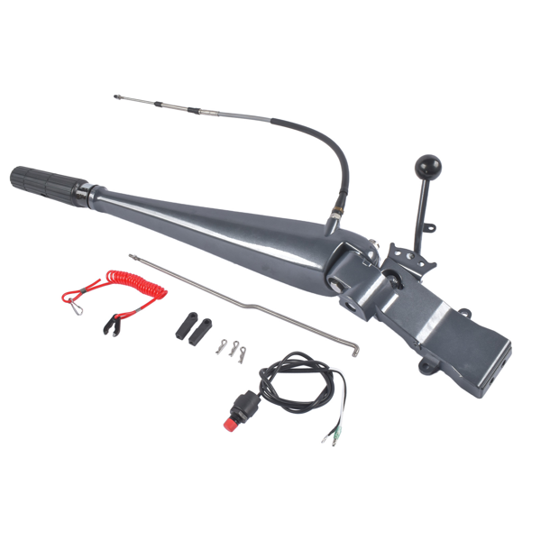 转向手柄 Steering Control Tiller Handle with Key/Switch Fit For Yamaha Outboard Motor 75-90HP 2 Stroke 85HP 2T 688 85AET Parsun T85 / T90 2 Stroke 3 Cylinders Engine 692-W0084-11-8D-2