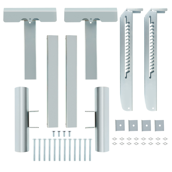 2x 梯式脚手架延伸套件（2档调节）最高延伸20英寸稳定可调式-1