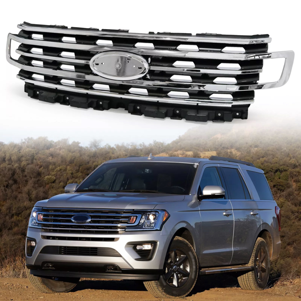 福特远征2018-2021前保险杠格栅上部格栅镀铬LL1Z8200BB-10