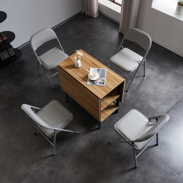 【同款编码：31709558】6pcs PVC 钢管 灰色 软包折叠椅 40*45*78cm-20