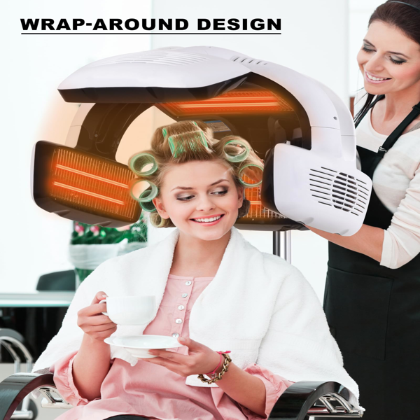 专业染发处理仪——立式五区吹风机，配备可调温度与定时器，加速染发、烫发及油护理流程——沙龙护理设备-8