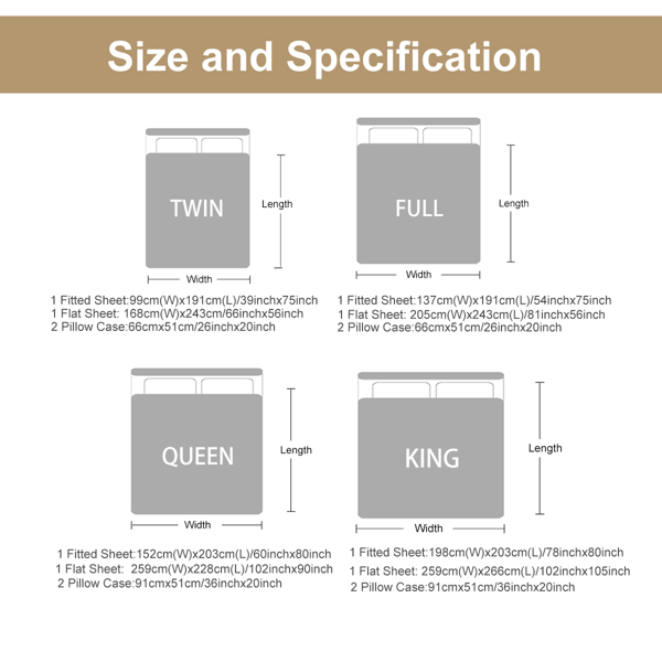 自产组合（床单+床笠+枕套四件套侧边印花） 白点红蘑菇 美国大号（temu仅可自提）-3