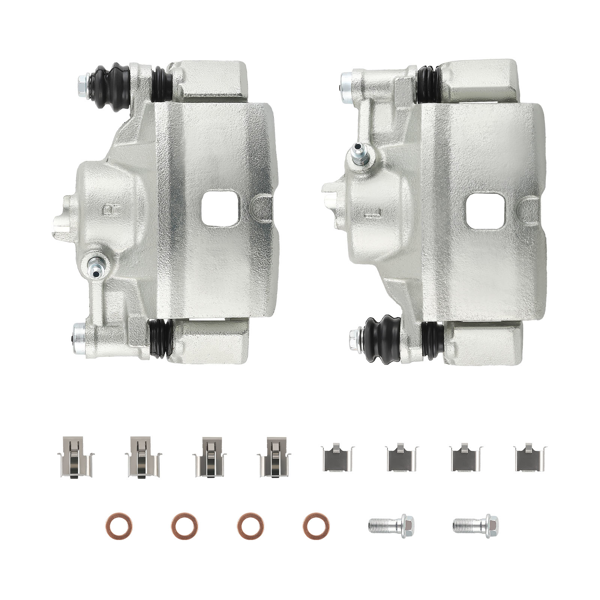 2x 前左/右制动卡钳（含支架） 适用于本田思域HX 1997-2000款-2