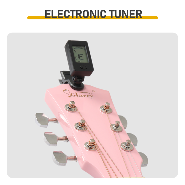 41寸 D桶缺角 椴木 原声 民谣吉他 罩光粉-9