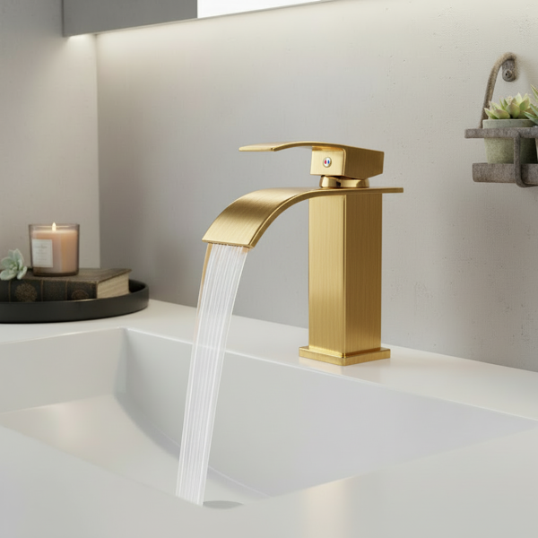 单柄浴室水龙头卫生间水龙头不锈钢单孔TP，拉丝金【周末不发货，TK/TEMU订单仅支持自提】-6