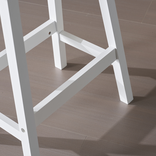 【同款编码：38873429】2pcs 松木 吧椅凳 枕型 座板凹进 白色-15