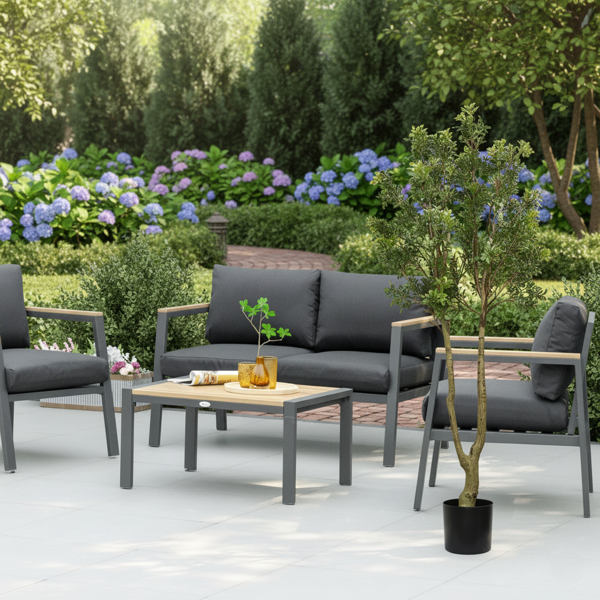 5.2英尺高仿真树人造植物郁郁葱葱的常绿植物枝叶鲜绿树干自然装饰性盆栽适合室内/办公室/客厅/玄关装饰FBA发货-11