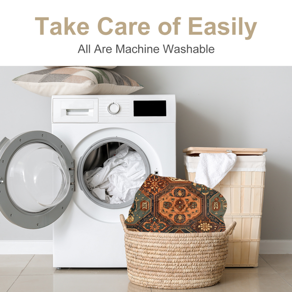 自产组合（床单+床笠+枕套四件套侧边印花））古老花纹 美国小号（temu仅可自提）-7