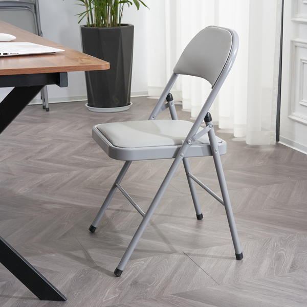 【同款编码：31709558】6pcs PVC 钢管 灰色 软包折叠椅 40*45*78cm-32