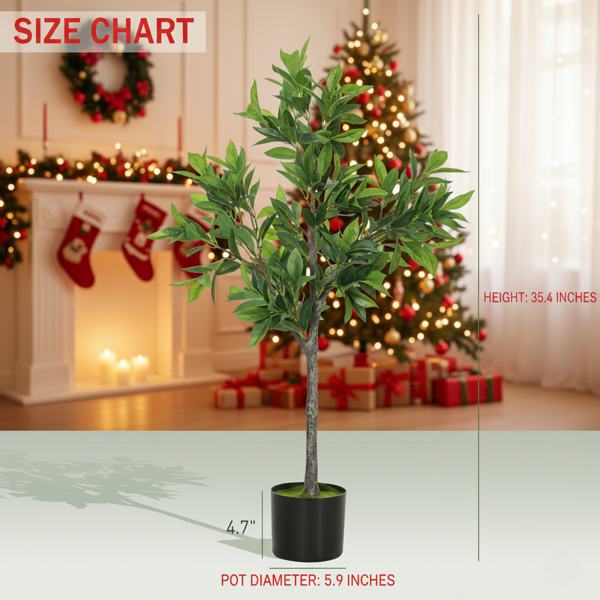 人造树圣诞节盆栽假植物天然绿树度假客厅办公室家居装饰FBA发货-12