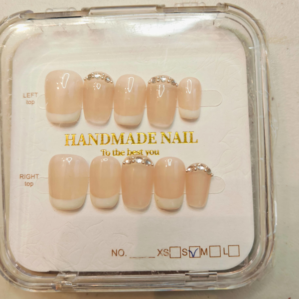 10片装高端法式纯正性感公主风粉色手工假指甲（Tiktok/Temu仅支持自提）-1