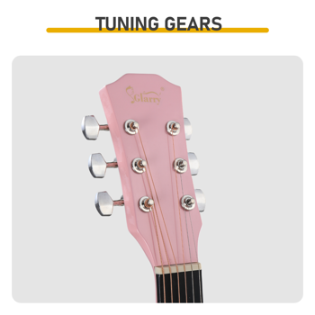 41寸 D桶缺角 椴木 原声 民谣吉他 罩光粉